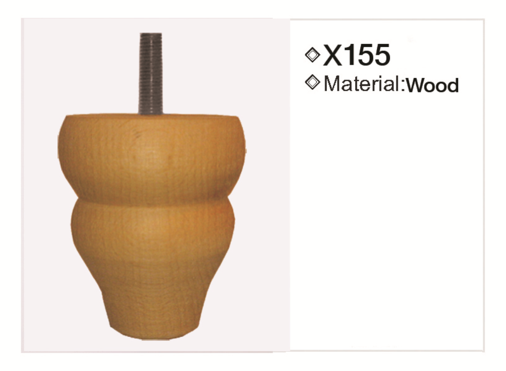 Wooden leg 155 — Wooden leg 155 · dimension drawing
