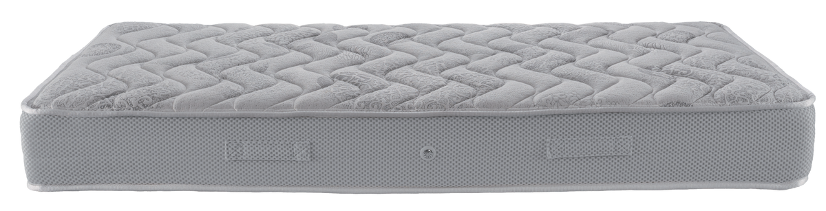 EN300 Elegant Orionzone High Pocket — Μπροστινή όψη: λευκή καπιτονέ επιφάνεια και ανοιχτό γκρι φάσα με μικρό επαναλαμβανόμενο σχέδιο. Αίσθηση: μέτρια προς σκληρή. Ανατομικό στρώμα.