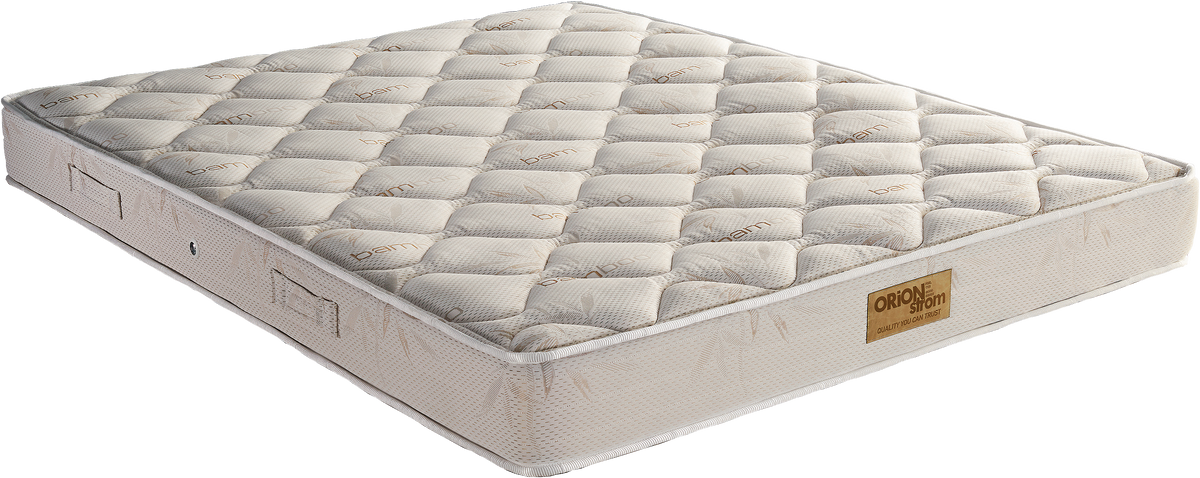 EN54 Bamboo Foam 200 — Κοντινή λεπτομέρεια: εκρού επιφάνεια με καπιτονέ ρόμβους και ανοιχτόχρωμη πλαϊνή φάσα.