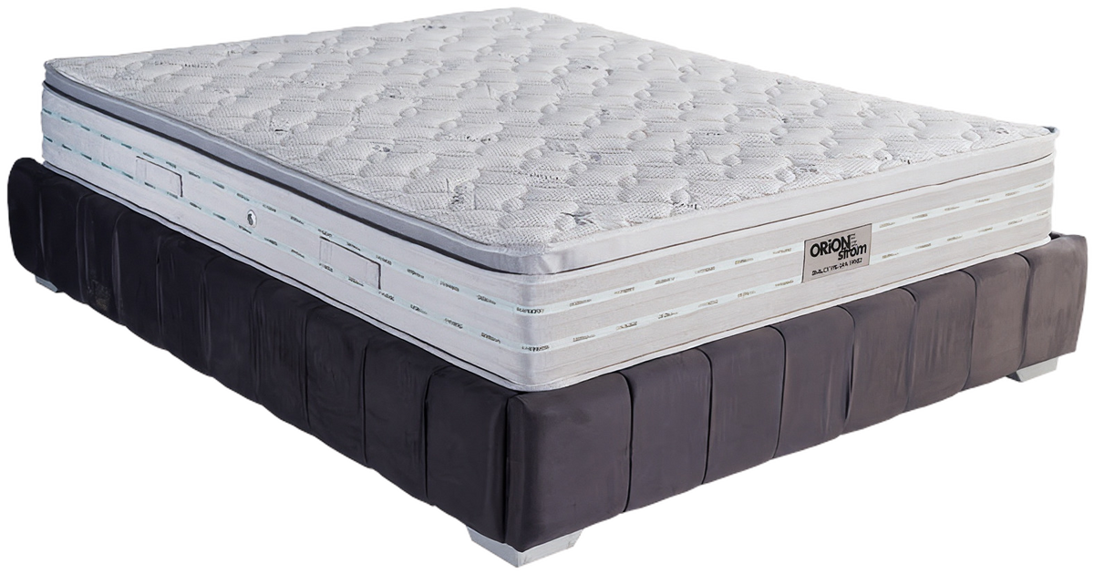 5603 Comfort Silvercare Hyper Soft HR Pillowtop High Pocket — Κοντινή λεπτομέρεια: λευκή καπιτονέ επιφάνεια.