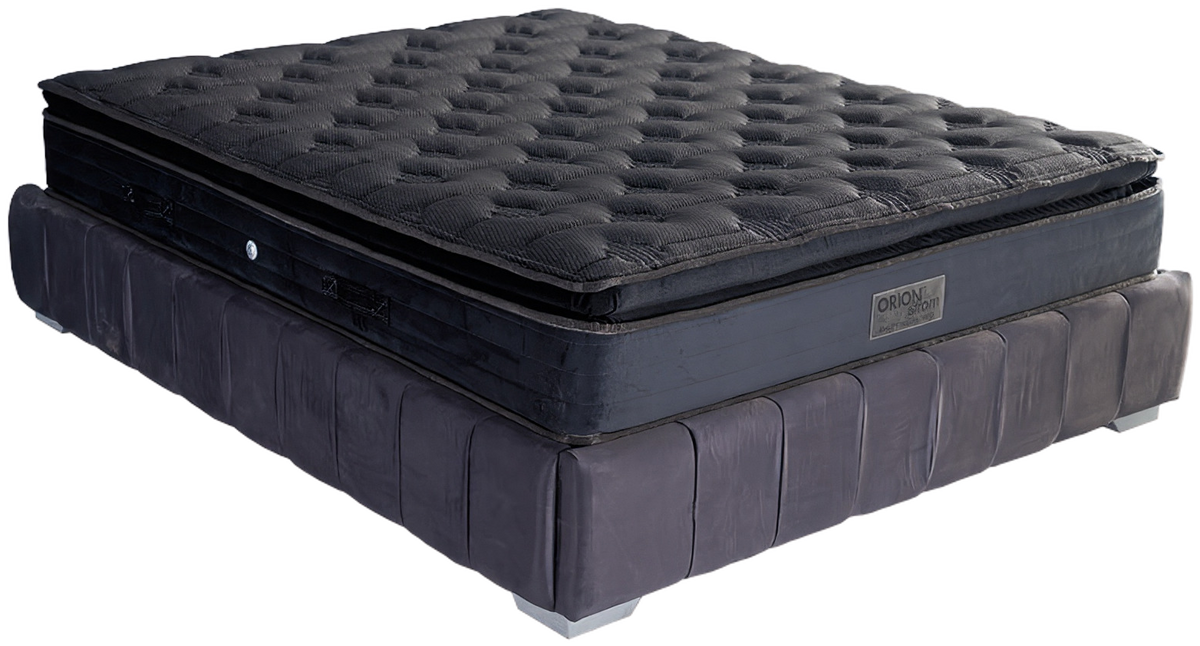 5606 Comfort Black Hyper Soft Super HR High Pocket G-Pillowtop — Close-up detail: black deeply quilted surface.