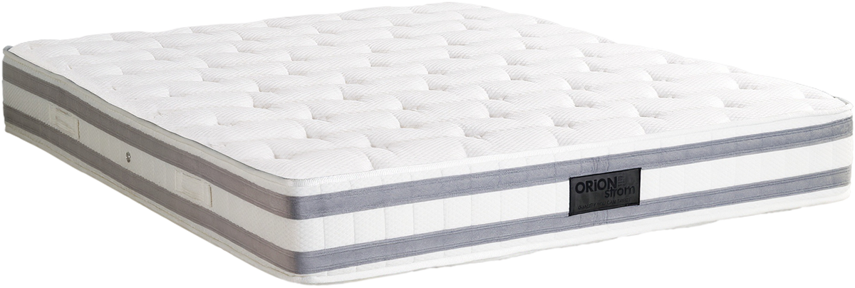 3013 Smart Excellence Hyper Soft High Pocket — Close-up detail: white quilted top with grey horizontal bands around the border.