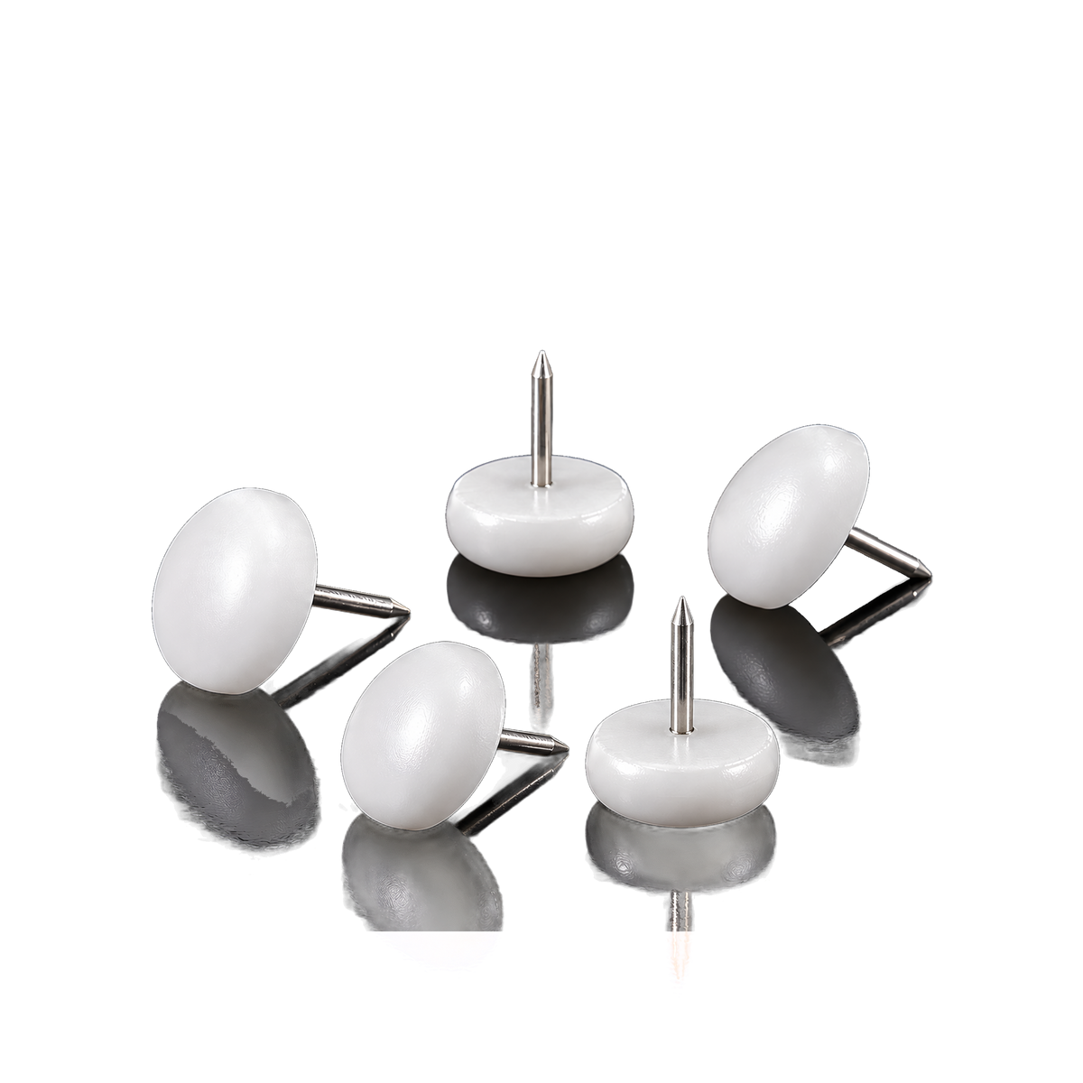 Plastic glides white-brown — Plastic glides white-brown · White