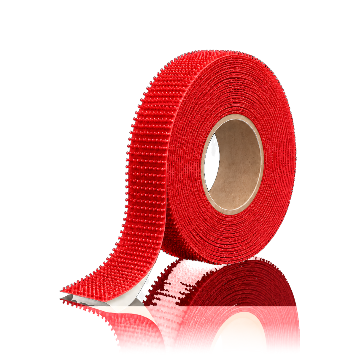Self-adhesive hook and loop tape 25 m/roll — Self-adhesive hook and loop tape 25 m/roll · Hook (hard) · 2 cm · Red