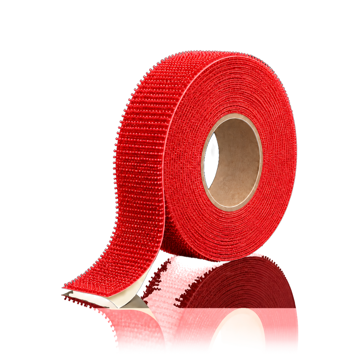 Self-adhesive hook and loop tape 25 m/roll — Self-adhesive hook and loop tape 25 m/roll · Hook (hard) · 3 cm · Red