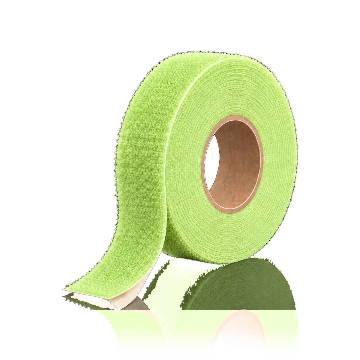 Self-adhesive hook and loop tape 25 m/roll — Self-adhesive hook and loop tape 25 m/roll · Loop (soft) · 3 cm · Light green