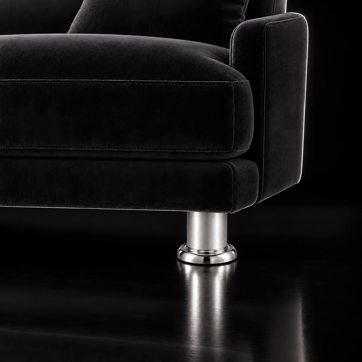 Metal leg A362 — Metal leg A362 · on a sofa, black studio