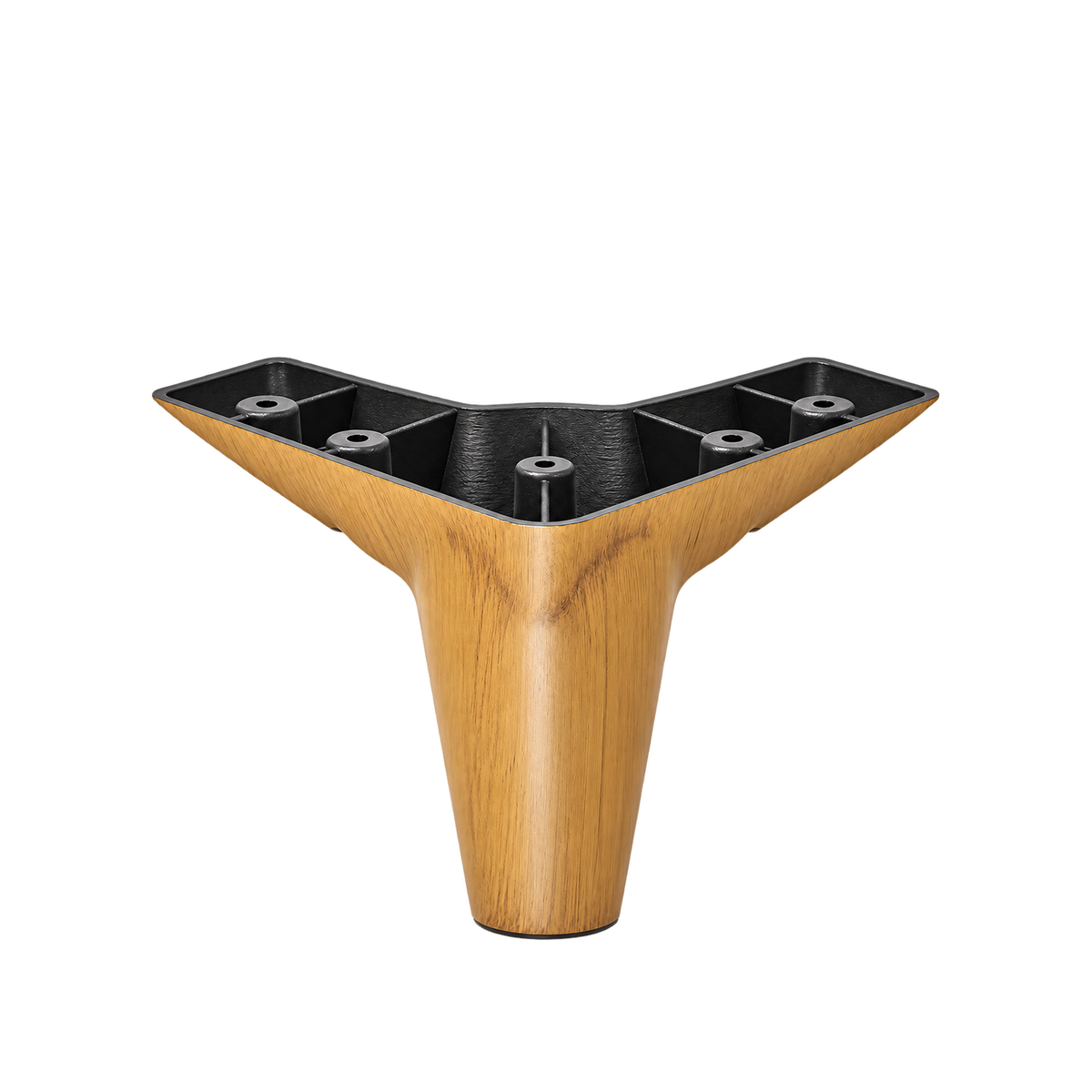 Plastic leg K07 wood — Product view