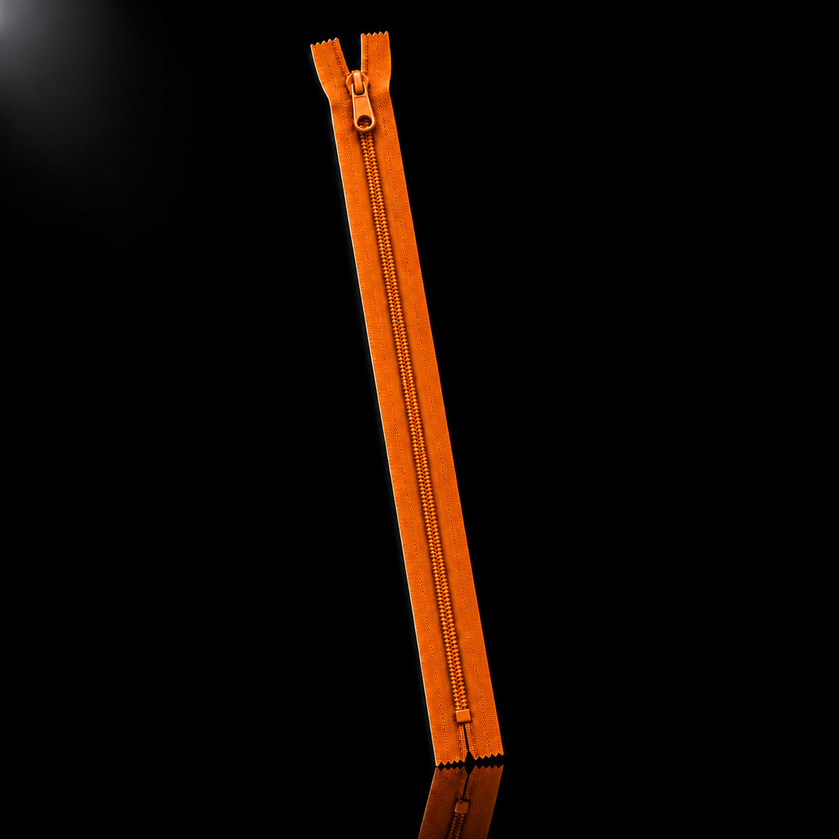 Zipper with slider No3 31 cm - 100 pcs — Zipper with slider No3 31 cm - 100 pcs · Orange