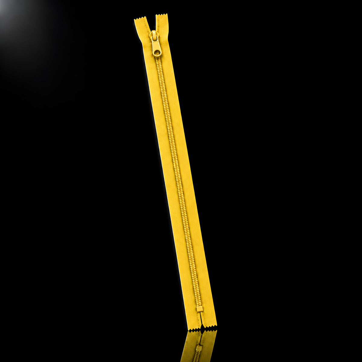 Zipper with slider No3 31 cm - 100 pcs — Zipper with slider No3 31 cm - 100 pcs · Yellow