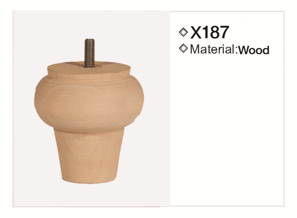 Wooden leg 187 — Wooden leg 187 · dimension drawing