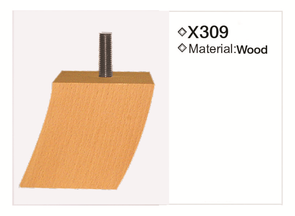 Wooden leg 309 — Wooden leg 309 · dimension drawing