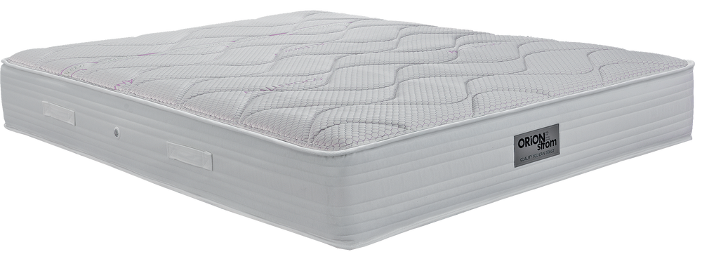 EN10 ANALLERGICO COOLMAX EXTRA PLUS — Angled view: white top with wave-shaped stitching and a light-grey fabric border. Feel: medium-firm. Orthopaedic mattress.
