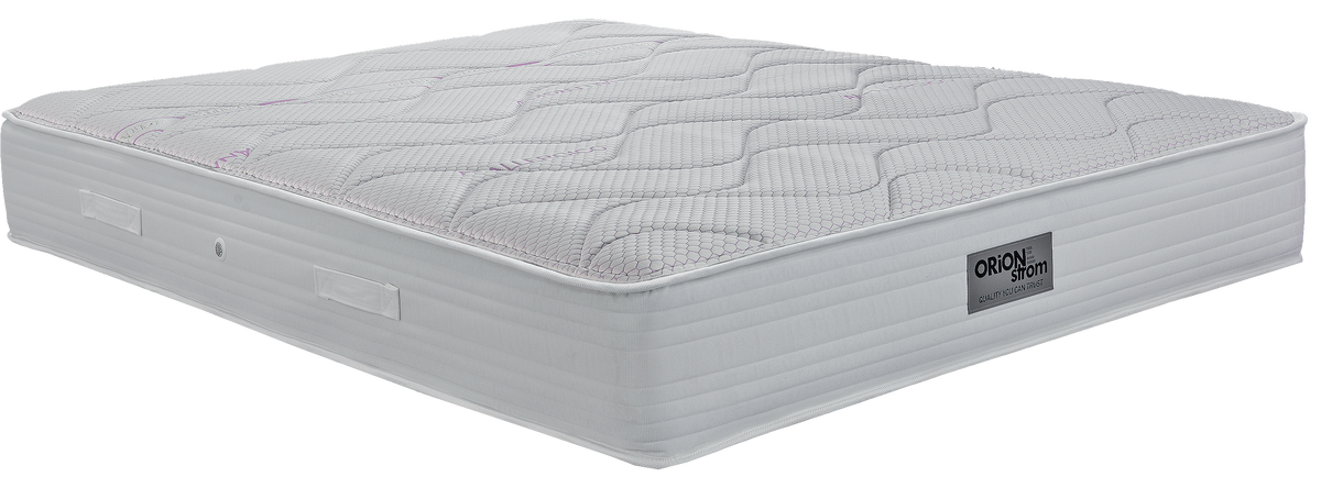 EN11 ANALLERGICO COOLMAX EXTRA PLUS COCO — Angled view: white top with wave-shaped stitching and a light-grey fabric border. Feel: firm. Orthopaedic mattress.