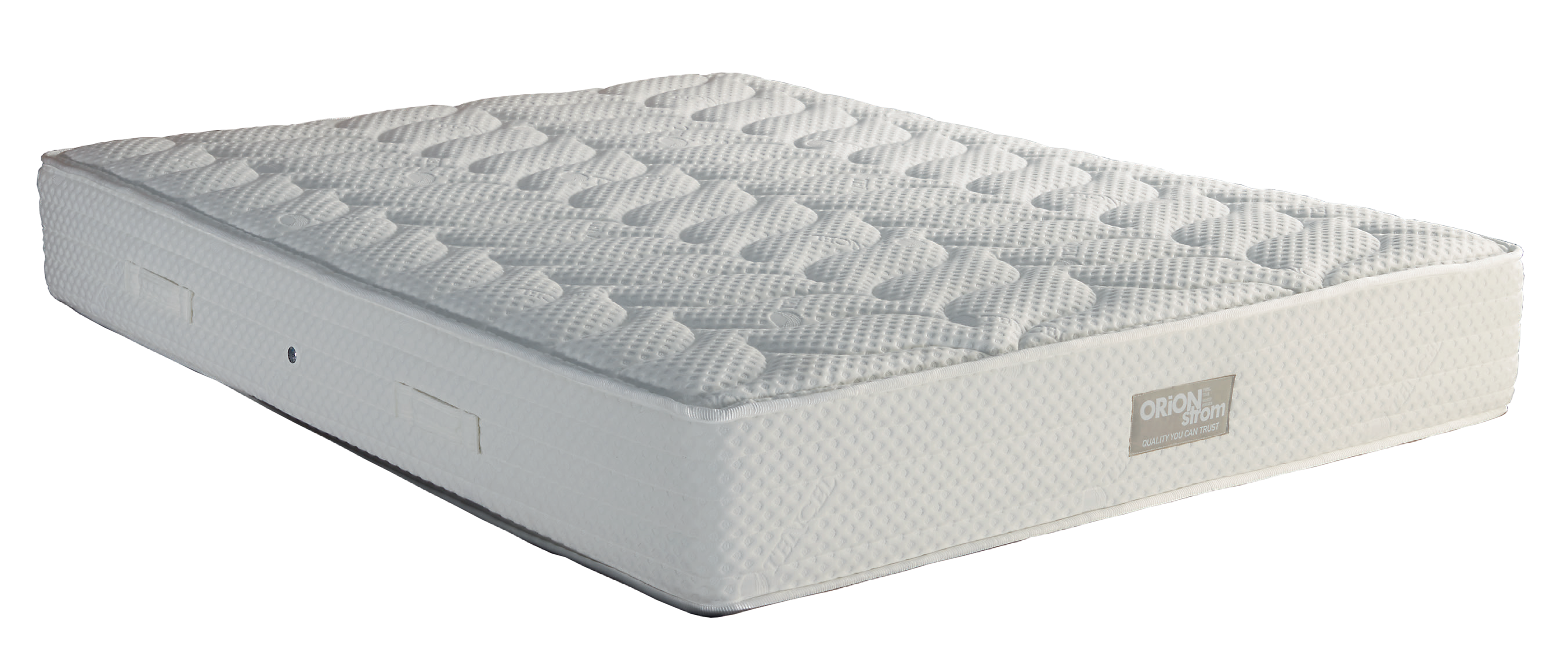 EN1501 Tencel Special Extra Plus High Pocket — Close-up detail: white textured quilting and a finely patterned fabric border.