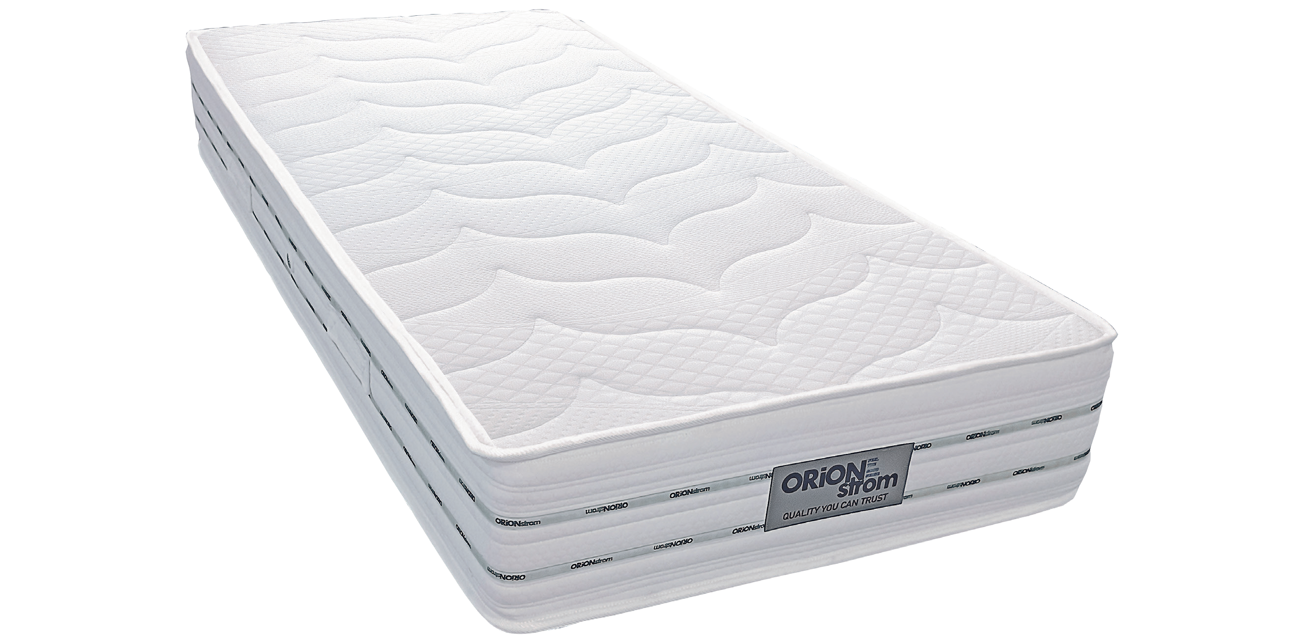 EN1522 Glamour Pocket — Close-up detail: white surface with broad wave-shaped stitching and grey edging.
