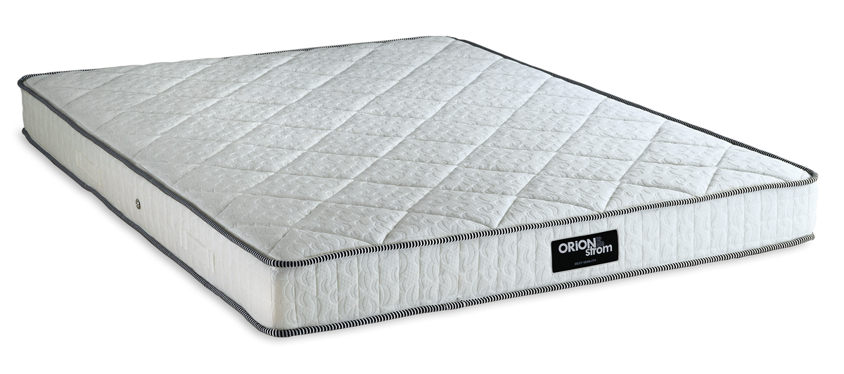 5007 Comfort Star Basic — Πλάγια όψη: λευκή επιφάνεια με γεωμετρικές ραφές και ανοιχτόχρωμο πλαϊνό ύφασμα. Αίσθηση: μέτρια. Ορθοπεδικό στρώμα.