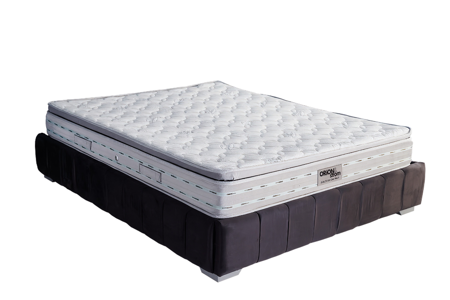 7601 Filoxenia Silver Extra Plus G-Pillowtop — Κοντινή λεπτομέρεια: λευκή καπιτονέ επιφάνεια.