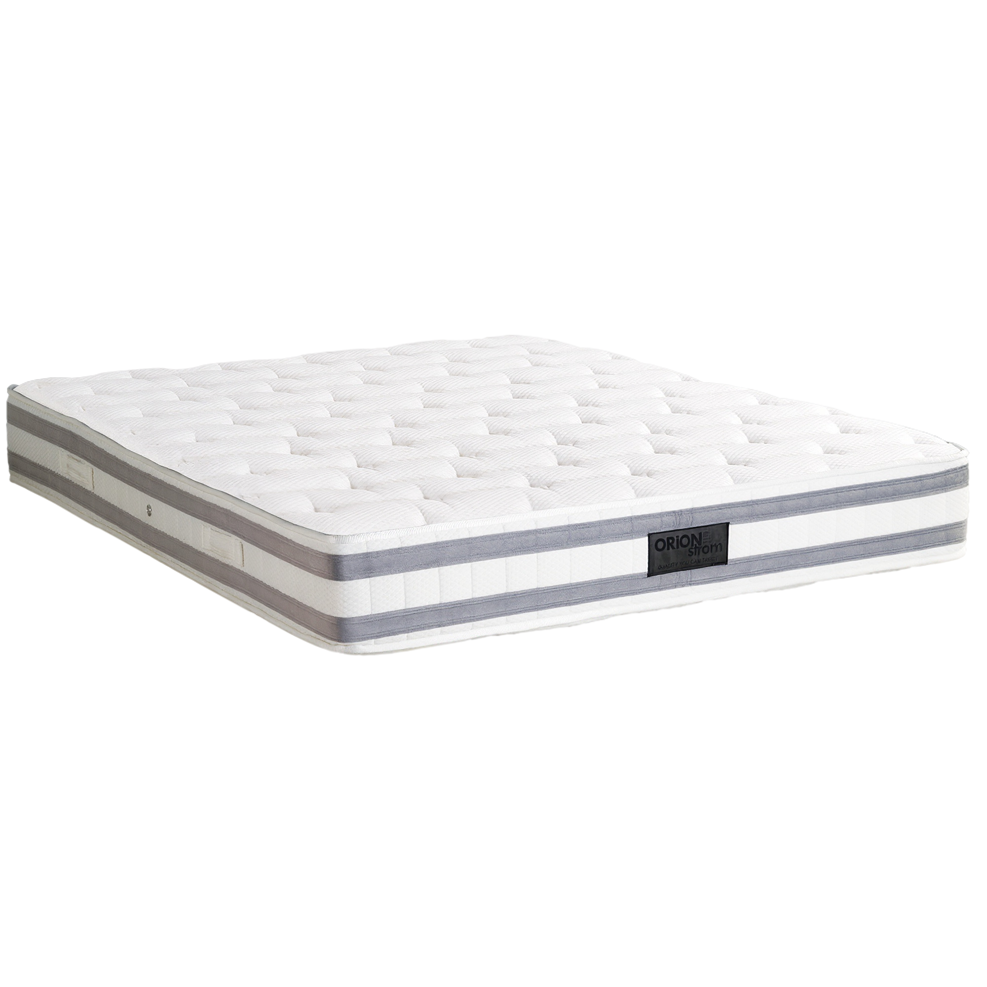 3013 Smart Excellence Hyper Soft High Pocket — Κοντινή λεπτομέρεια: λευκή καπιτονέ επιφάνεια και γκρι οριζόντιες περιμετρικές λωρίδες.
