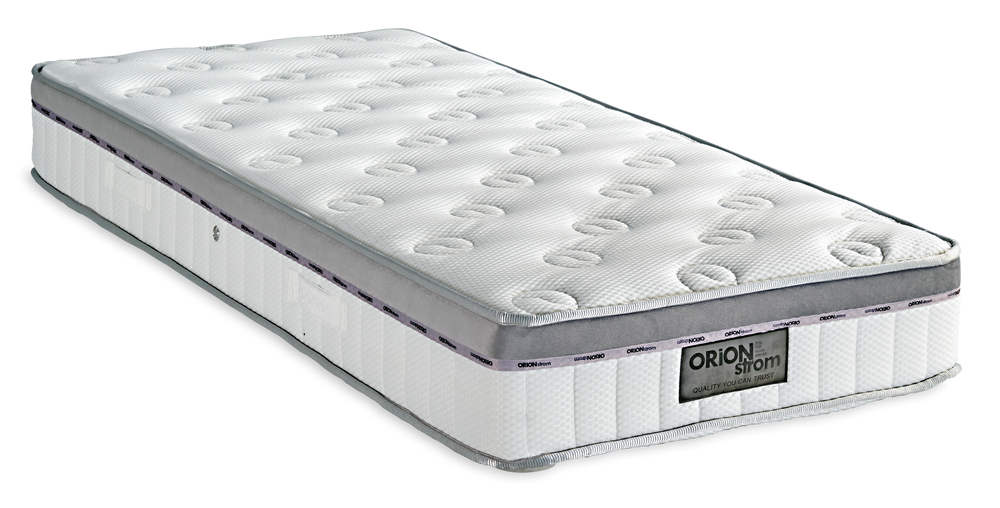 3111 Smart Hotel Excellence Memory Gel Tablet Plus Pocket Pillowtop — Πλάγια όψη: λευκή επιφάνεια με βαθύ καπιτονέ και πλαϊνή φάσα με κάθετες ραφές. Αίσθηση: μαλακή. Ανατομικό στρώμα.