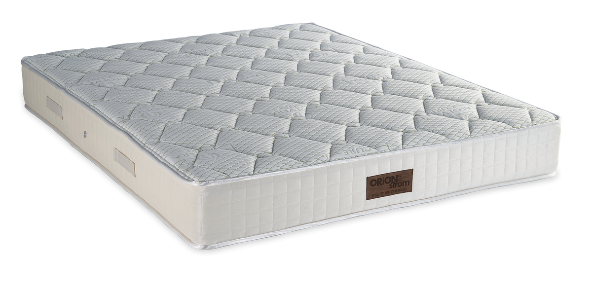 404 Smart Aloe Vera Cotton HR Latex Tablet Coco Pocket — Πλάγια όψη: λευκή καπιτονέ επιφάνεια με μικρούς ρόμβους και εκρού πλαϊνό ύφασμα. Αίσθηση: μέτρια προς μαλακή. Ανατομικό στρώμα.
