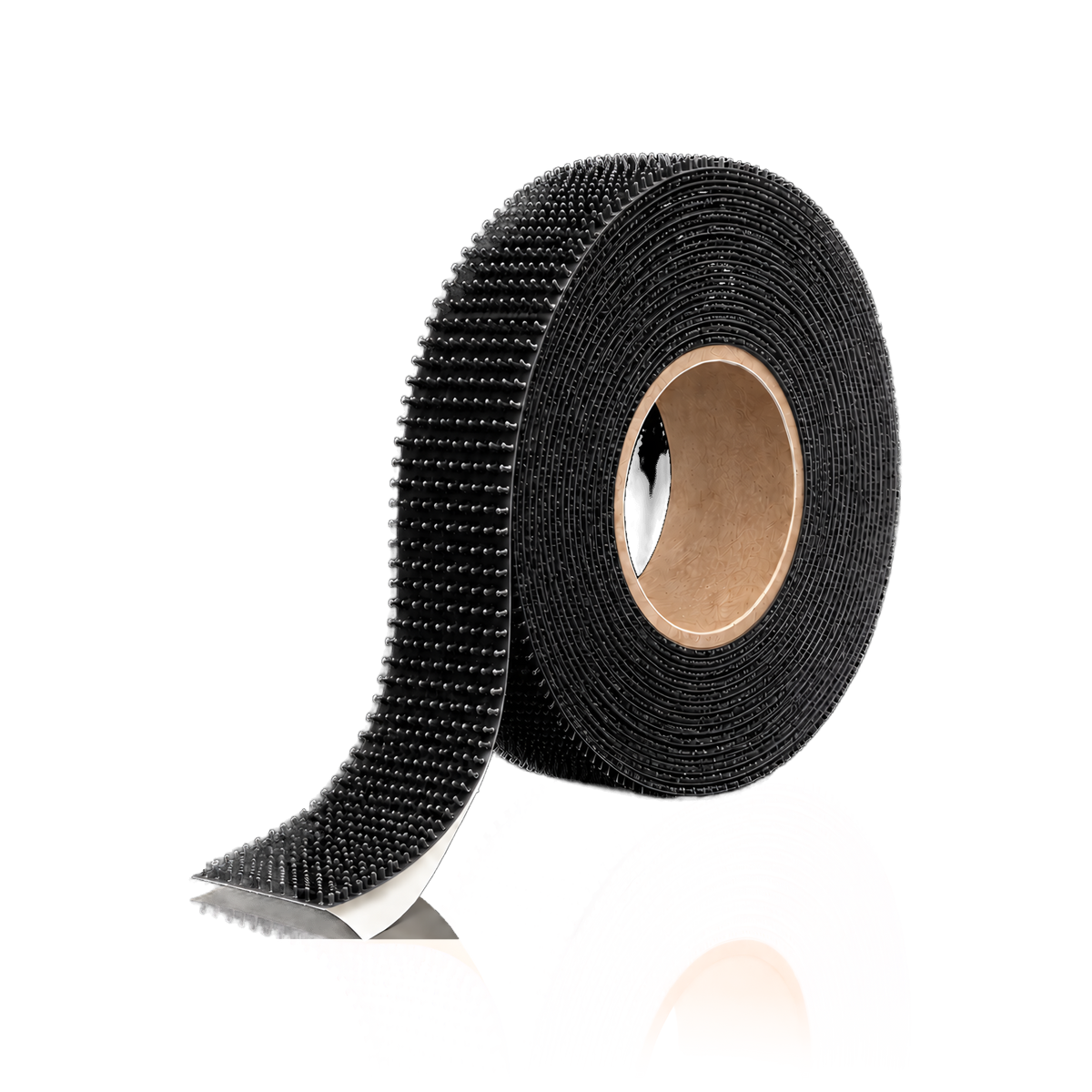 Self-adhesive hook and loop tape 25 m/roll — Self-adhesive hook and loop tape 25 m/roll · Hook (hard) · 2 cm · Black