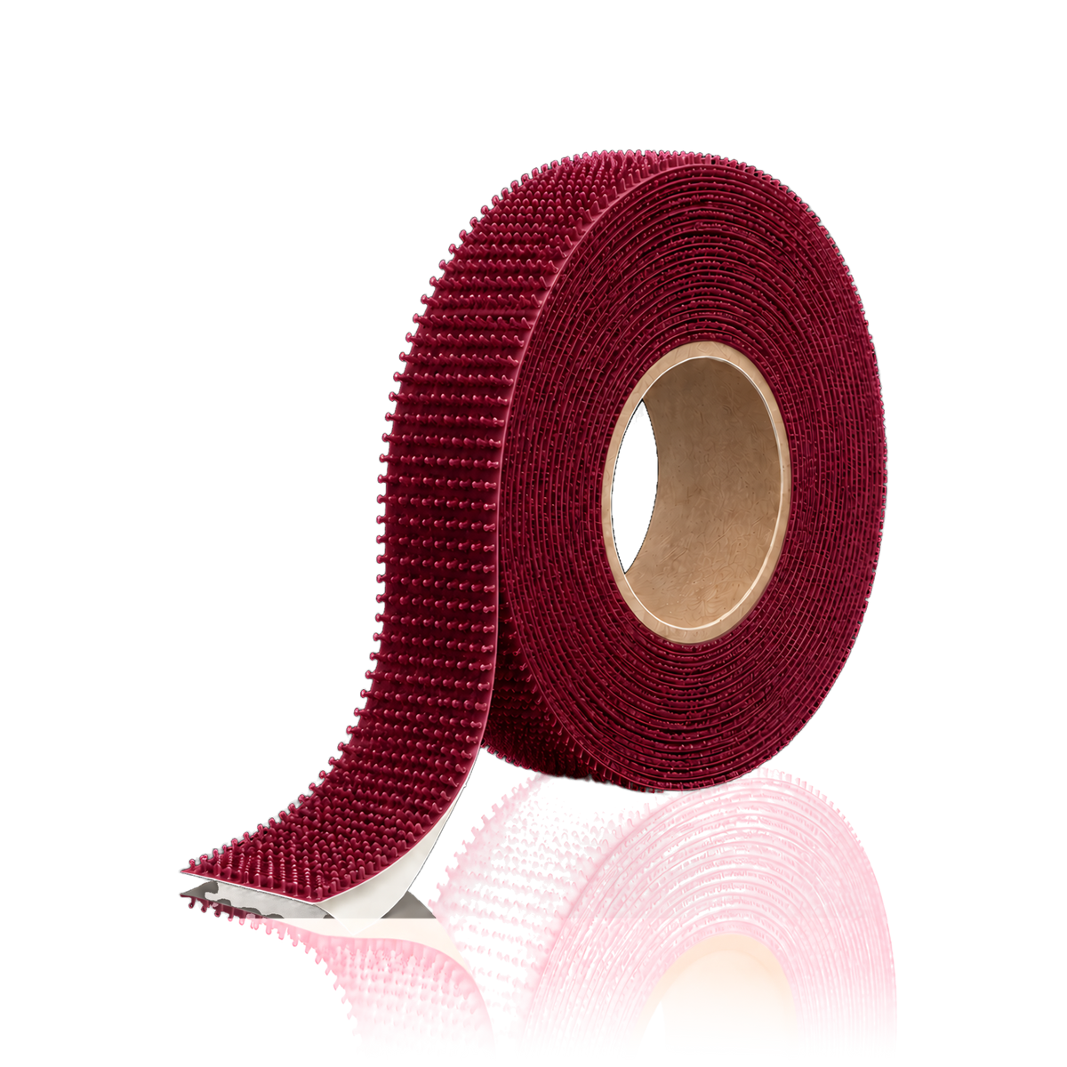 Self-adhesive hook and loop tape 25 m/roll — Self-adhesive hook and loop tape 25 m/roll · Hook (hard) · 2 cm · Burgundy