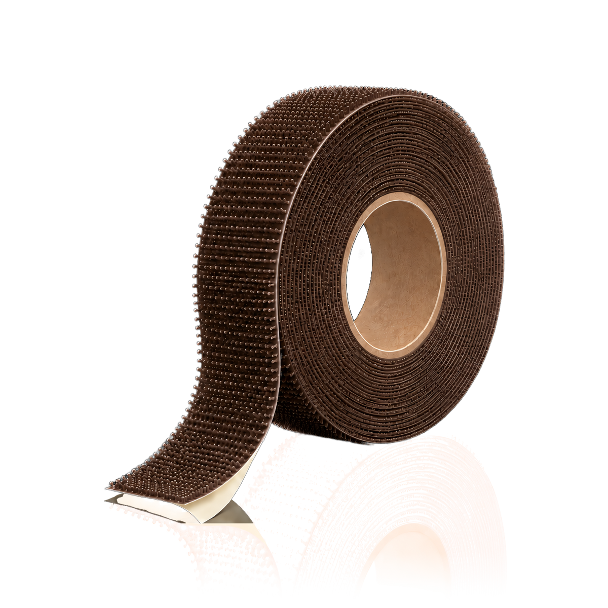 Self-adhesive hook and loop tape 25 m/roll — Self-adhesive hook and loop tape 25 m/roll · Hook (hard) · 3 cm · Brown