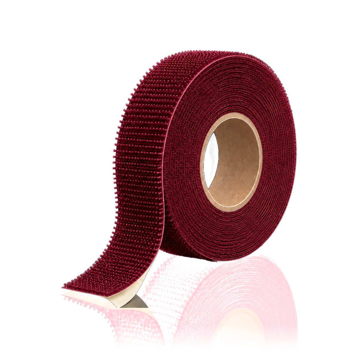 Self-adhesive hook and loop tape 25 m/roll — Self-adhesive hook and loop tape 25 m/roll · Hook (hard) · 3 cm · Burgundy