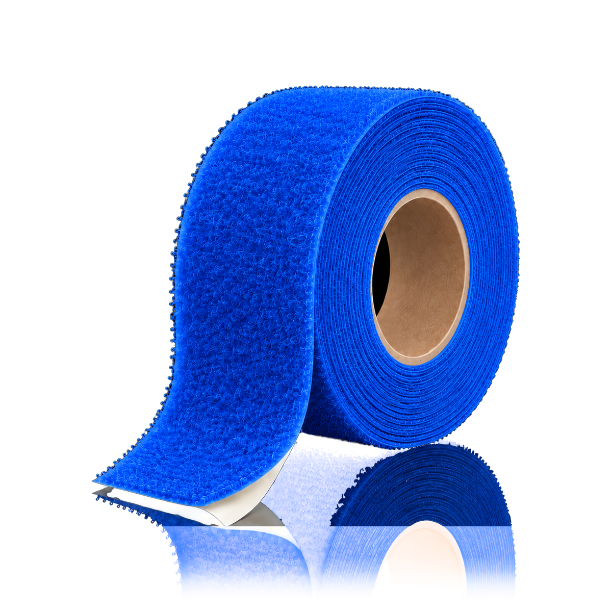 Self-adhesive hook and loop tape 25 m/roll — Self-adhesive hook and loop tape 25 m/roll · Loop (soft) · 10 cm · Electric blue