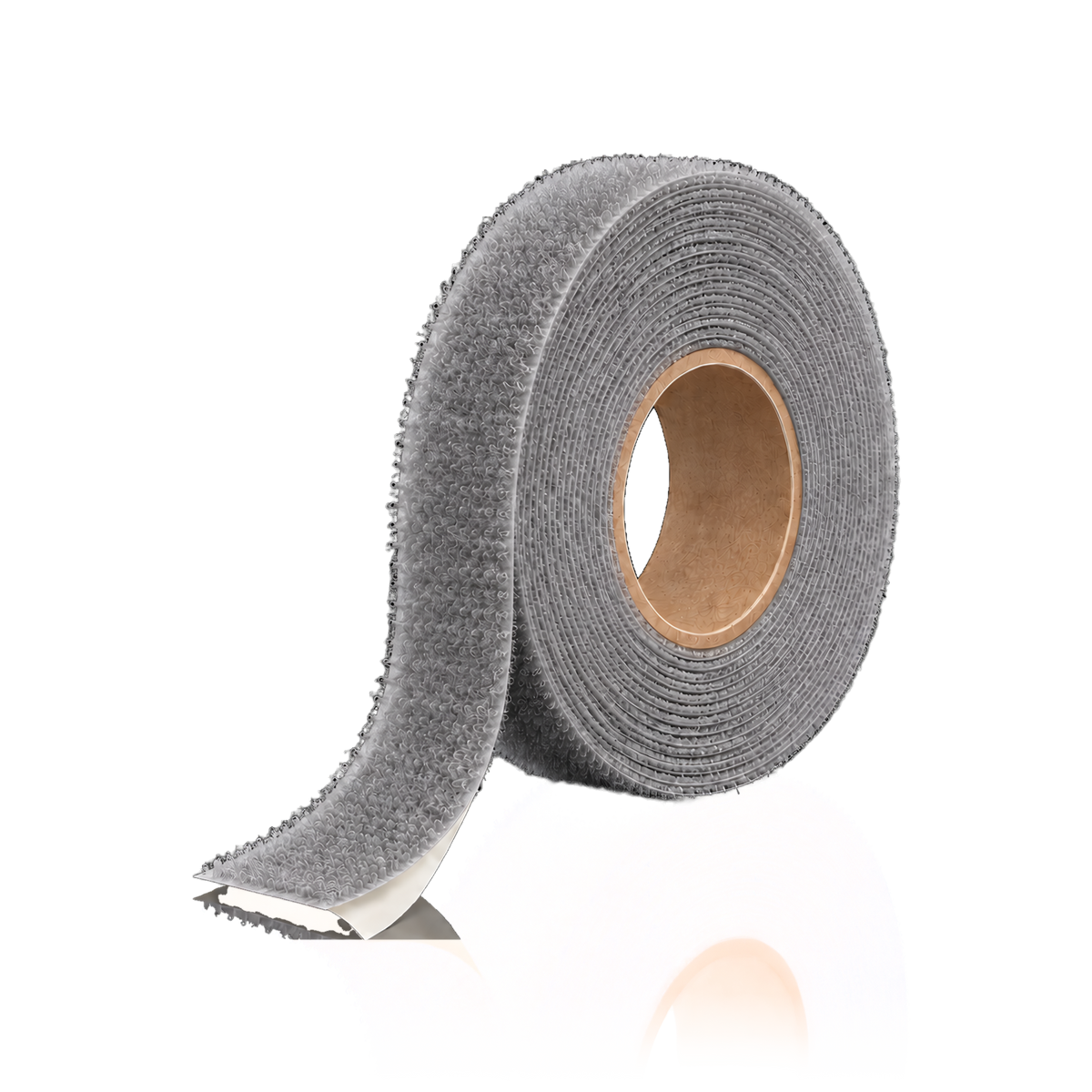 Self-adhesive hook and loop tape 25 m/roll — Self-adhesive hook and loop tape 25 m/roll · Loop (soft) · 2 cm · Grey