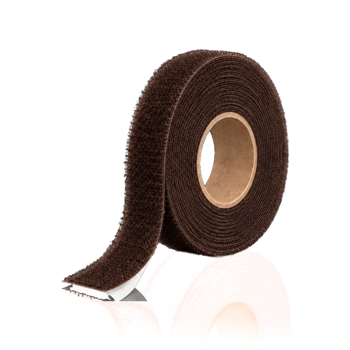 Self-adhesive hook and loop tape 25 m/roll — Self-adhesive hook and loop tape 25 m/roll · Loop (soft) · 2 cm · Brown