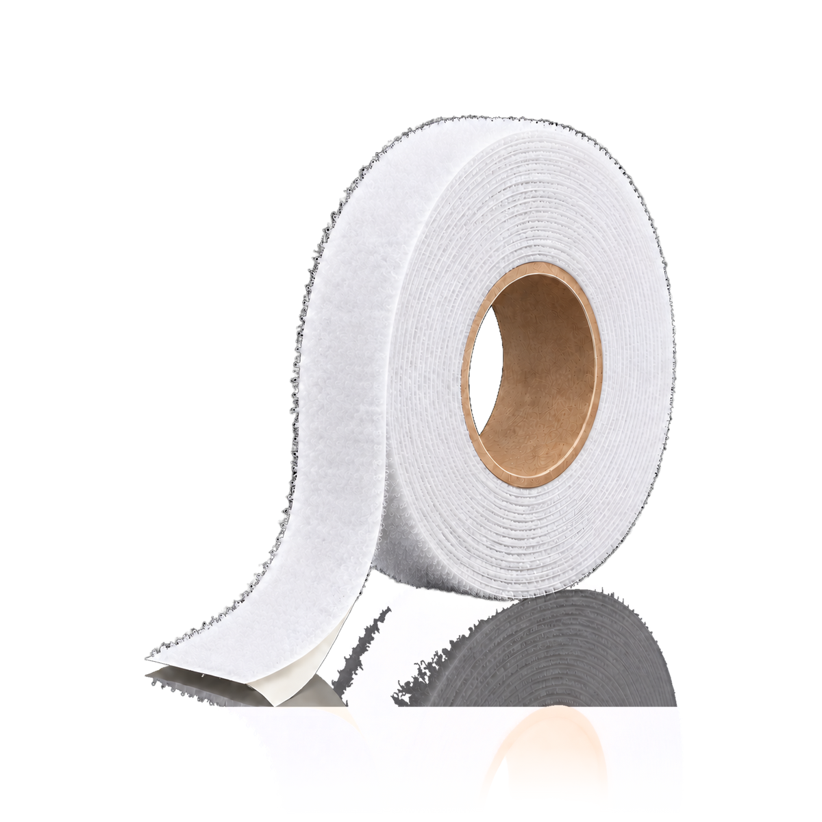Self-adhesive hook and loop tape 25 m/roll — Self-adhesive hook and loop tape 25 m/roll · Loop (soft) · 2 cm · White