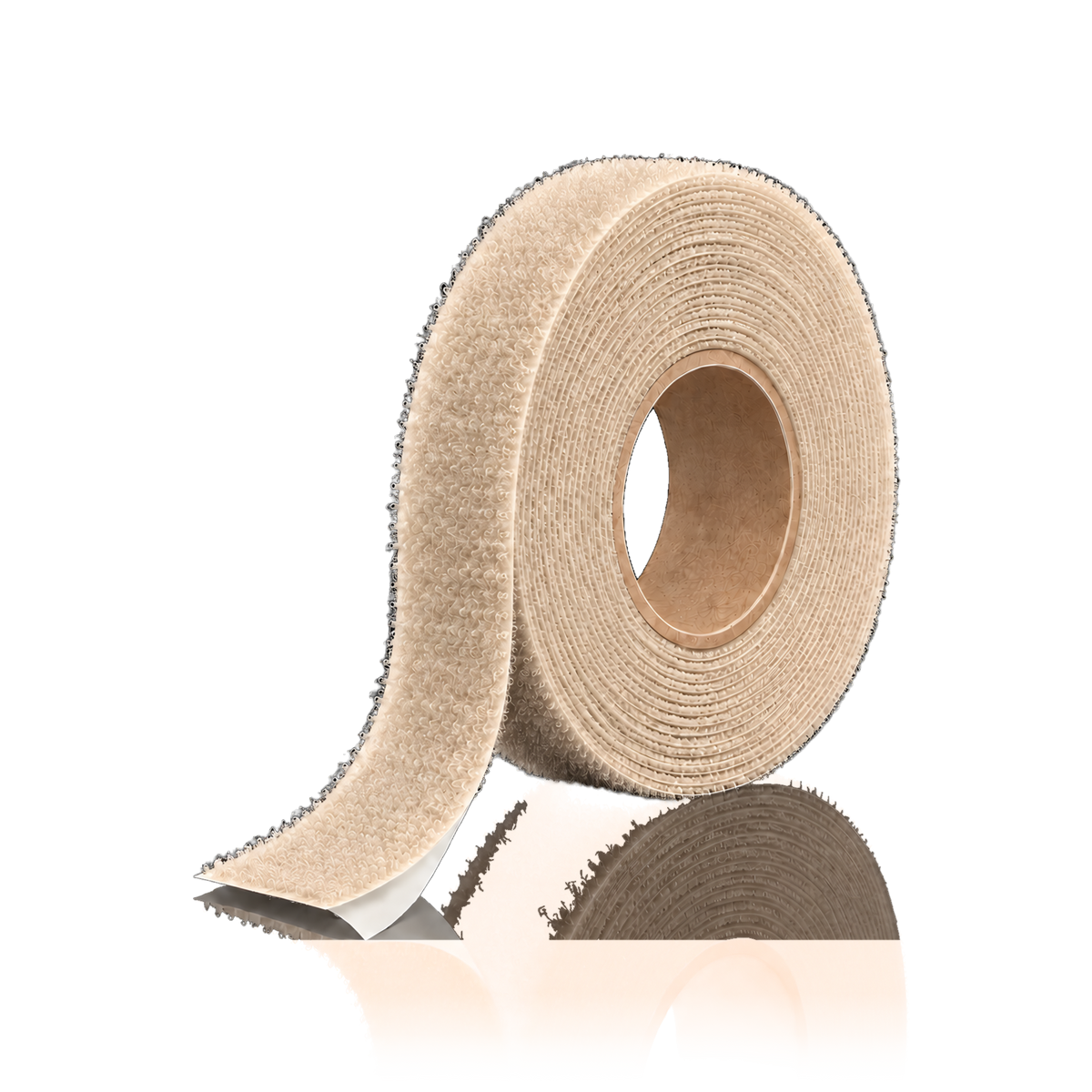 Self-adhesive hook and loop tape 25 m/roll — Self-adhesive hook and loop tape 25 m/roll · Loop (soft) · 2 cm · Beige