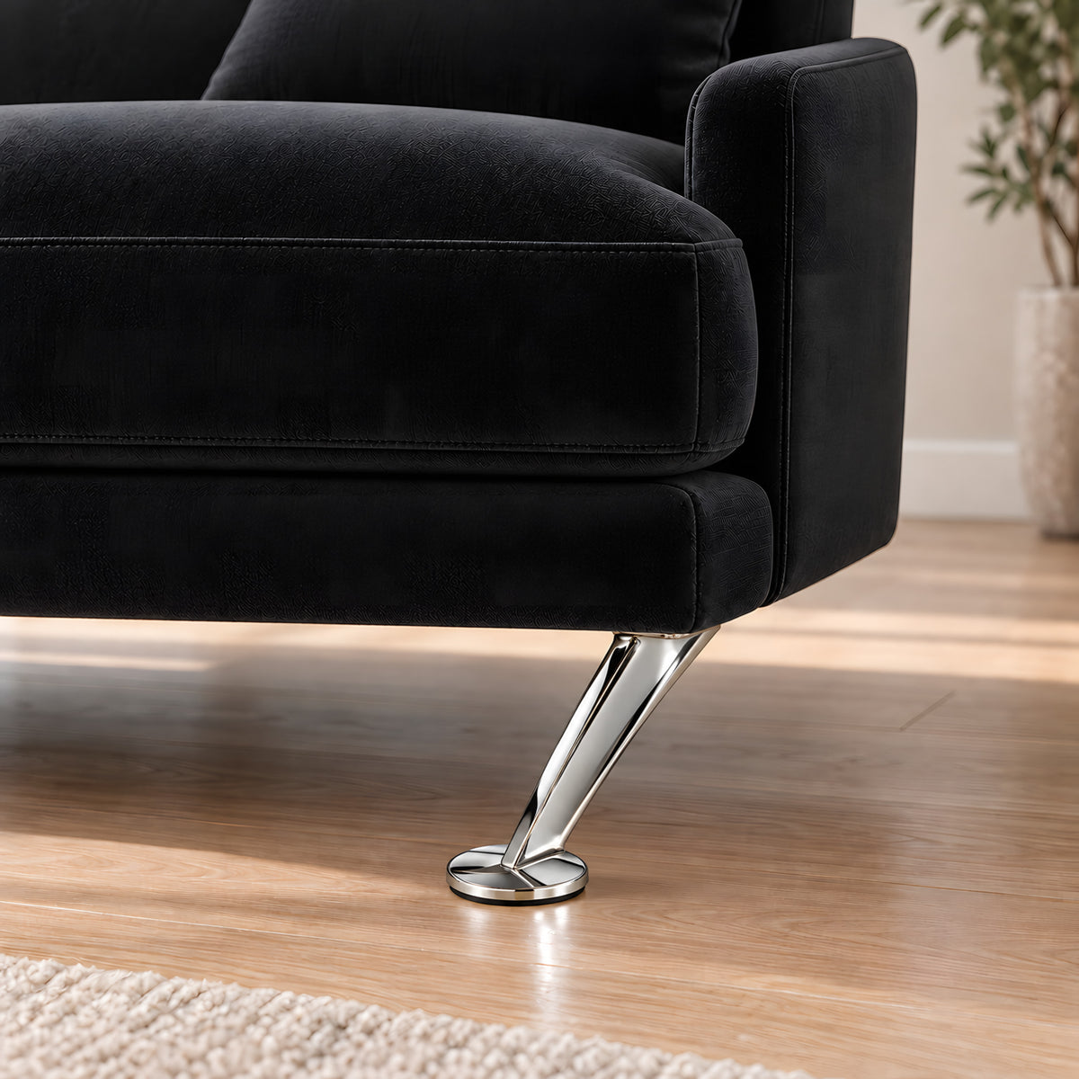 Metal leg F103 — Metal leg F103 · on a sofa, living room