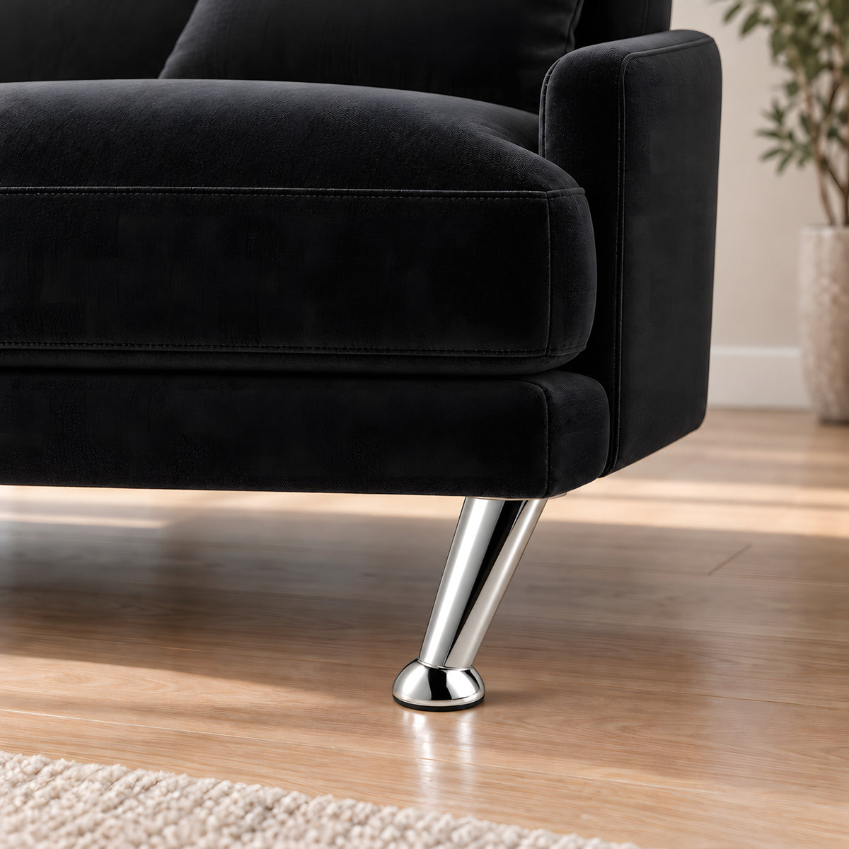 Metal leg F109 — Metal leg F109 · on a sofa, living room