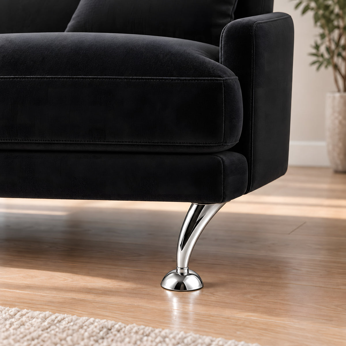 Metal leg F111 — Metal leg F111 · on a sofa, living room