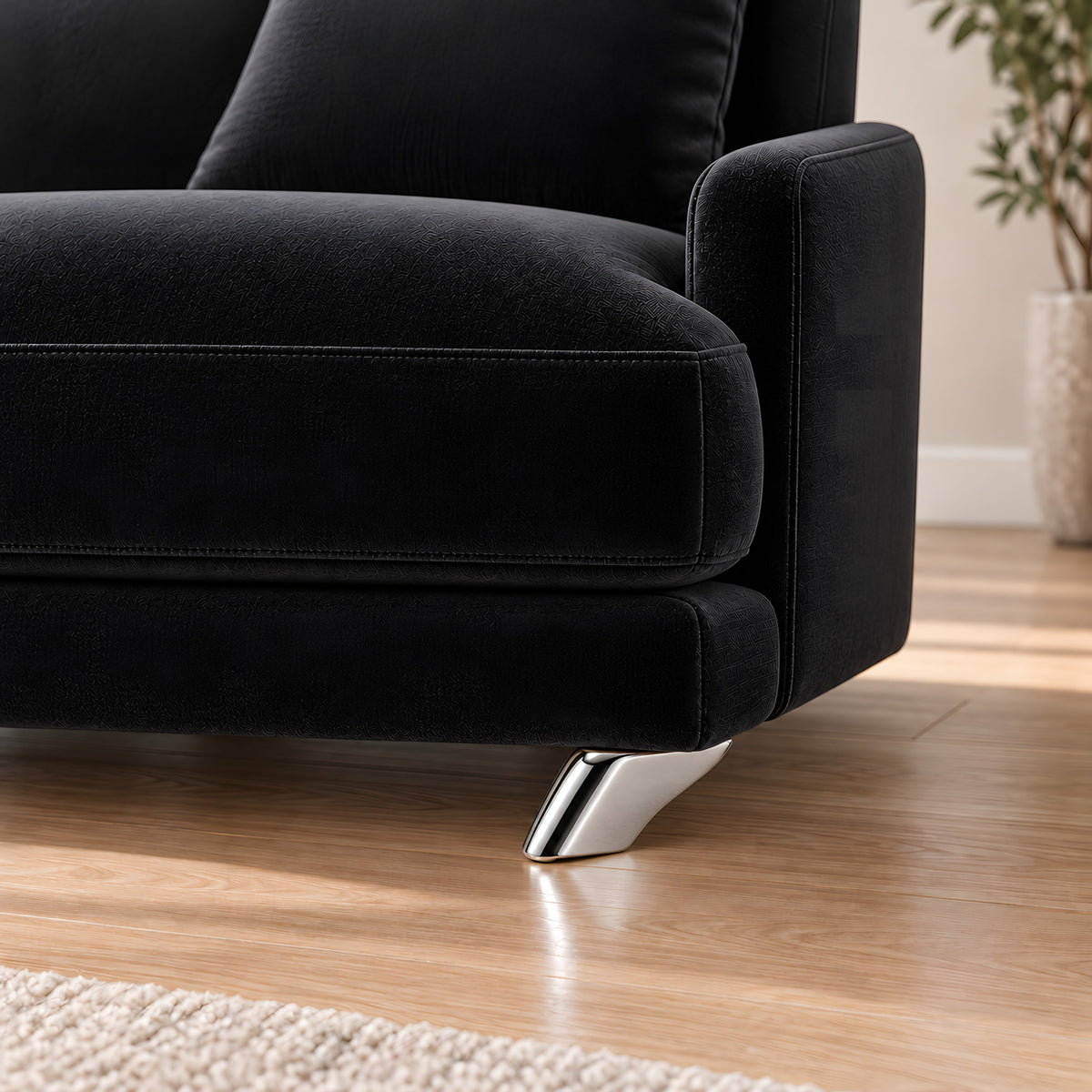 Metal leg F133 — Metal leg F133 · on a sofa, living room
