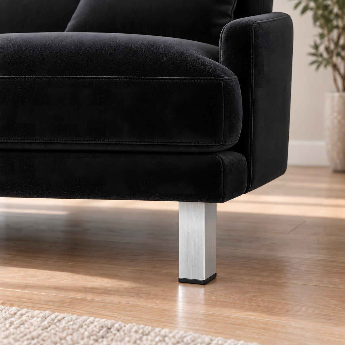 Metal leg F171 — Metal leg F171 · on a sofa, living room