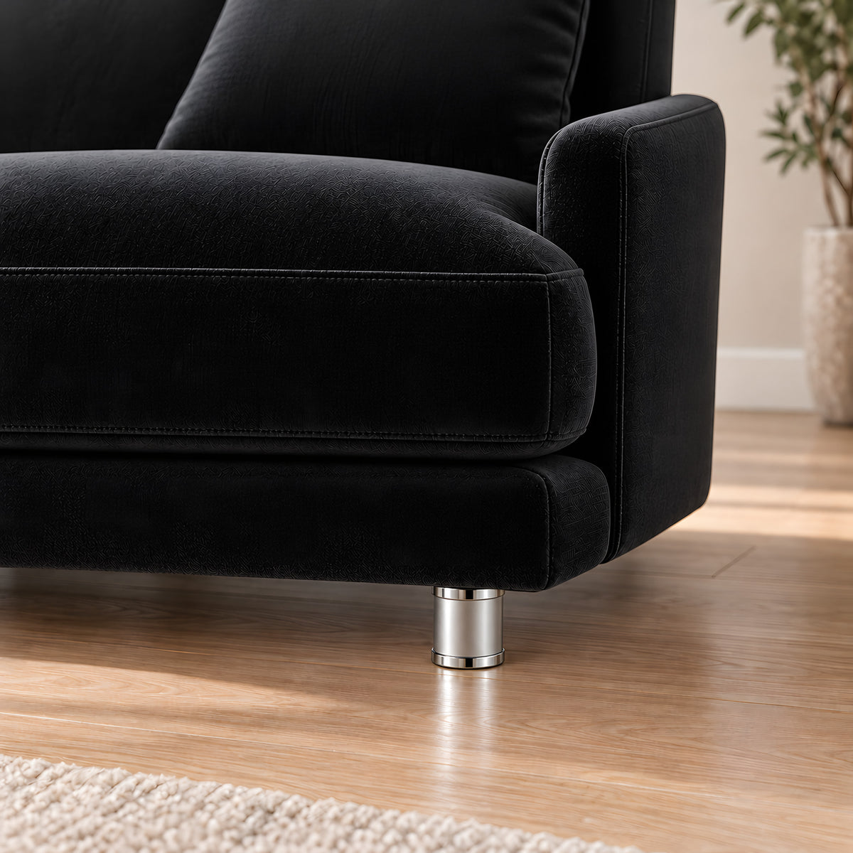 Metal leg F181 — Metal leg F181 · on a sofa, living room