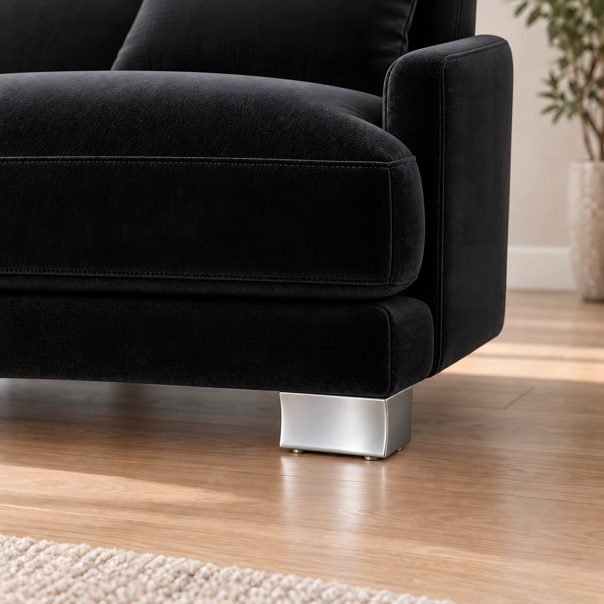 Metal leg F214 — Metal leg F214 · on a sofa, living room