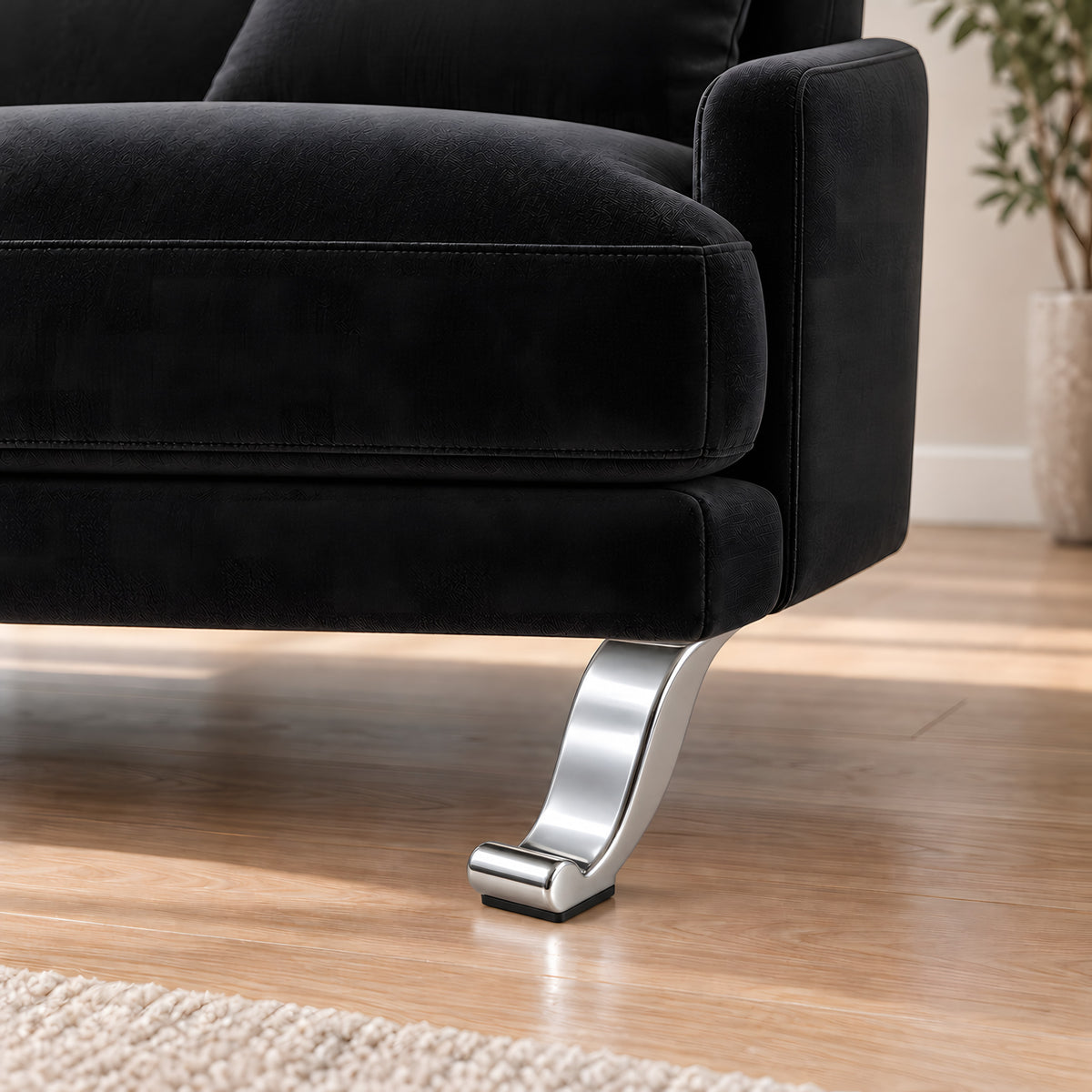 Metal leg F228 — Metal leg F228 · on a sofa, living room