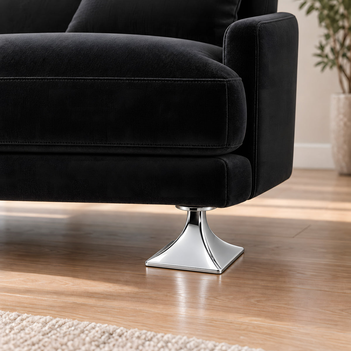 Metal leg F236 — Metal leg F236 · on a sofa, living room