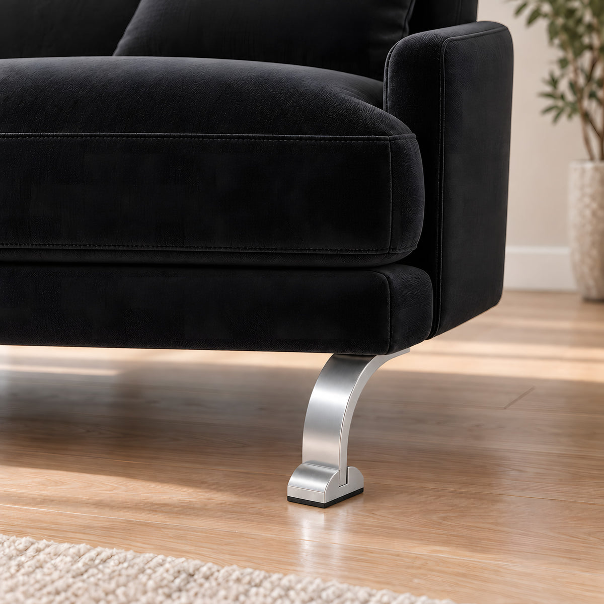 Metal leg F252 — Metal leg F252 · on a sofa, living room