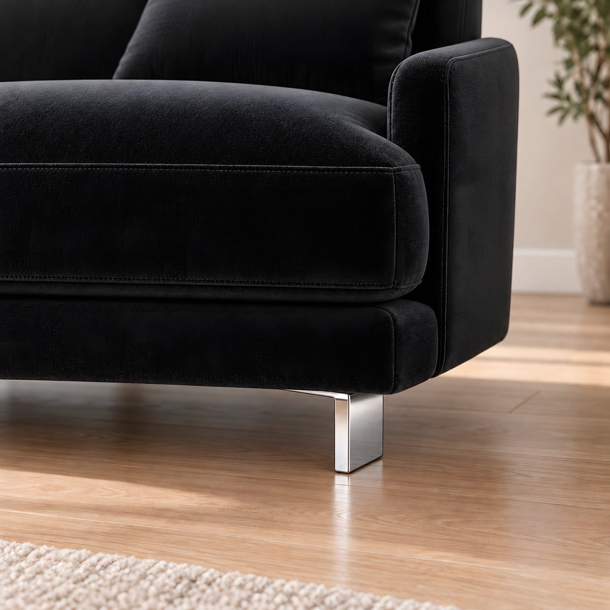 Metal leg F314 — Metal leg F314 · on a sofa, living room