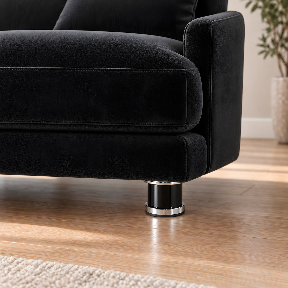 Metal leg A365 — Metal leg A365 · on a sofa, living room