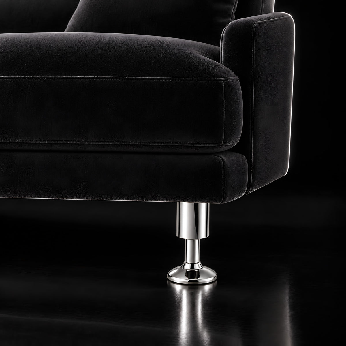 Metal leg A448 — Metal leg A448 · on a sofa, black studio