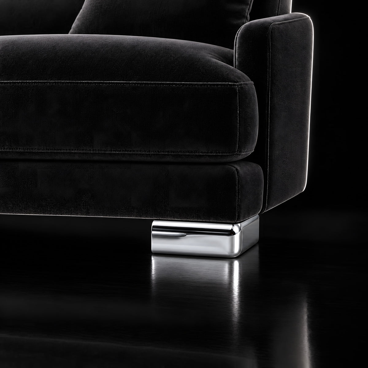 Metal leg A531 — Metal leg A531 · on a sofa, black studio