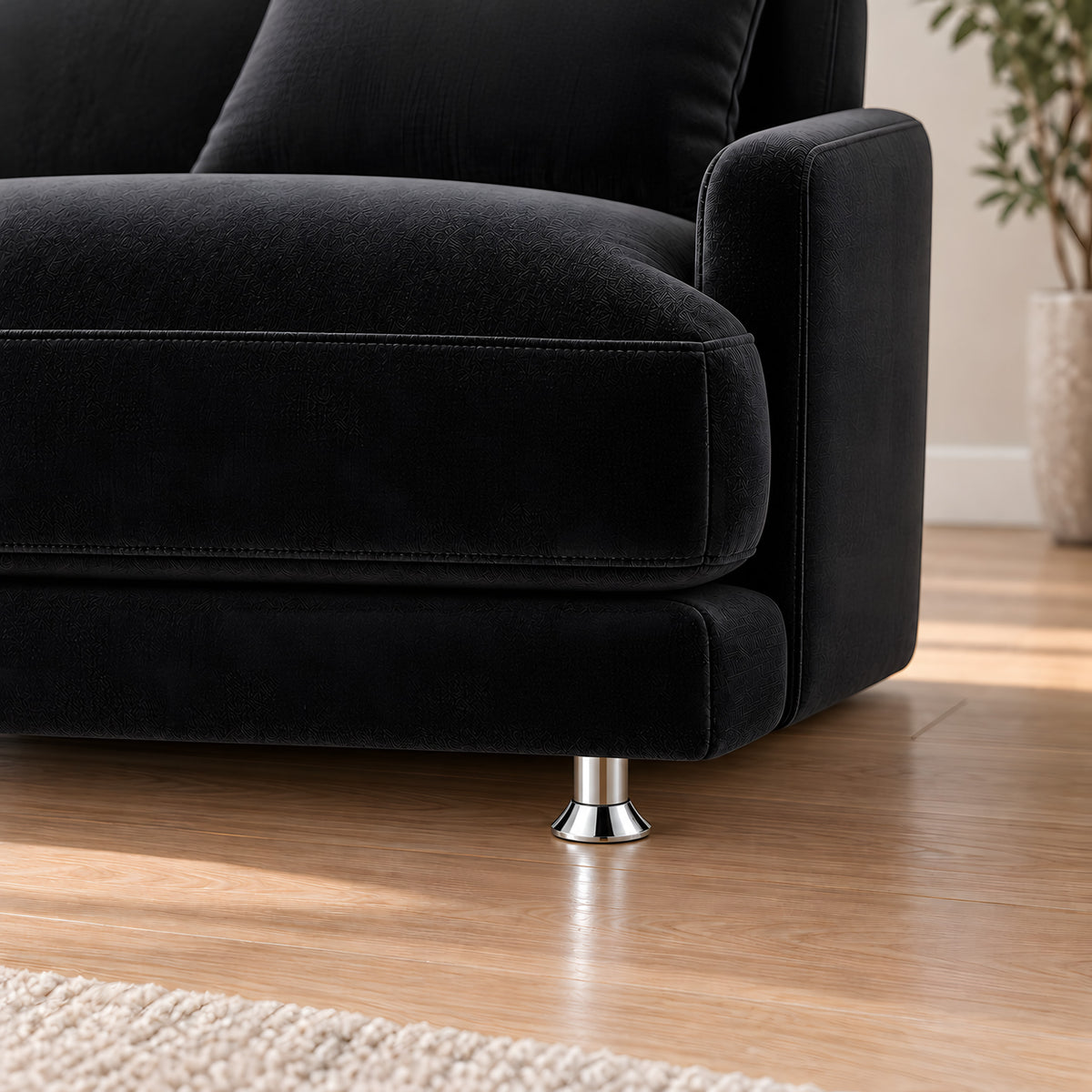 Metal leg A717 5 cm — Metal leg A717 5 cm · on a sofa, living room