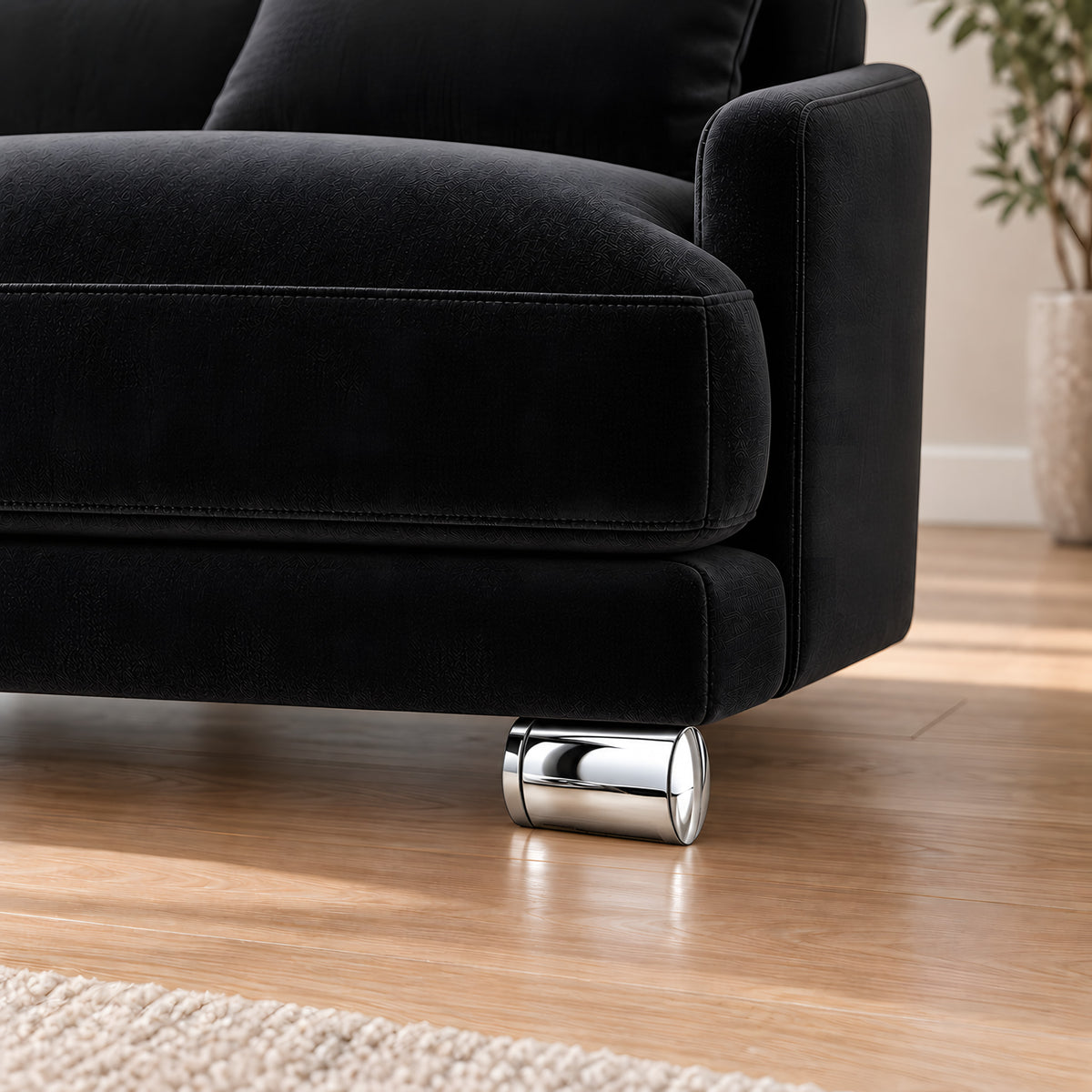 Metal leg A753 — Metal leg A753 · on a sofa, living room